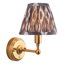 Бра Endon 114826 Burley Rechargeable & Ikat 16cm Wall, Brushed aged brass plate & pearl grey fabric, 1.5 Вт, 155 лм, 2700K · Endon · endon-114826