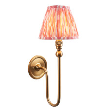 Бра Endon 115027 Santiago & Ikat 16cm Wall, Brushed aged brass plate & coral pink fabric