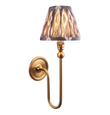 Бра Endon 115036 Santiago & Ikat 16cm Wall, Brushed aged brass plate & pearl grey fabric