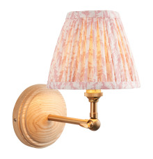 Бра Endon 115843 Wood Wing & Leaf 16cm Wall, Ash wood & peachy keen fabric