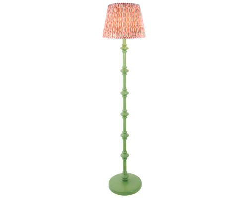 Торшер Endon 116137 Carnaby & Ripple 35cm Floor, Satin cotswold green paint & coral pink fabric