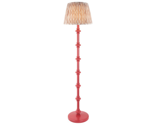 Торшер Endon 116167 Carnaby & Ikat 35cm Floor, Satin pink clay paint & neutral print fabric
