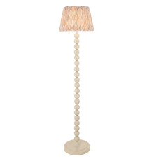 Торшер Endon 116179 Higgledy & Ikat 35cm Floor, Gloss almond white paint & neutral print fabric