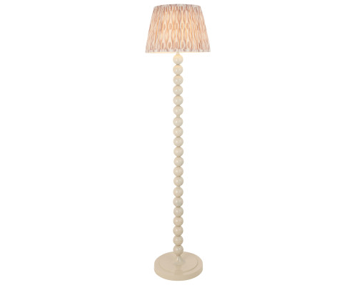 Торшер Endon 116179 Higgledy & Ikat 35cm Floor, Gloss almond white paint & neutral print fabric