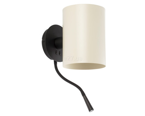 Бра Faro 20032-80 Guadalupe Black/beige wall lamp with reader