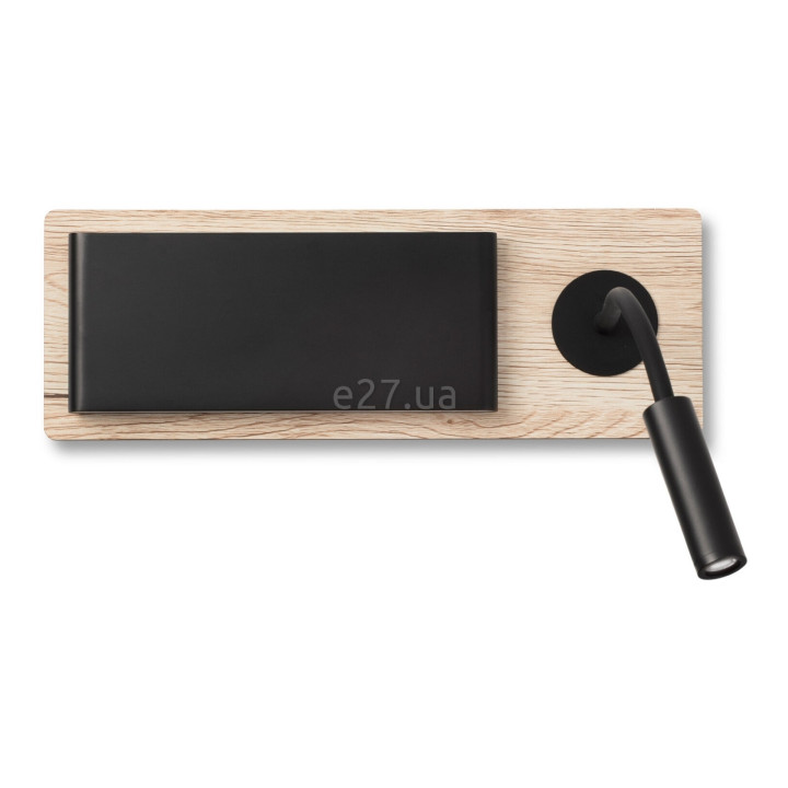 Спот Faro 20062 MOOD RCT Black and wood wall lamp with reader, 3 Вт, 67 лм, 3000K · Faro · faro-20062