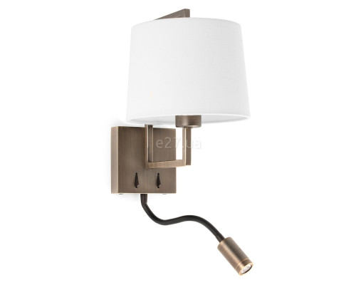 Бра Faro 20173-01 Frame Old gold/white wall lamp with reader