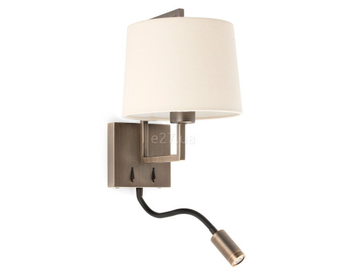 Бра Faro 20173-02 Frame Old gold/beige wall lamp with reader