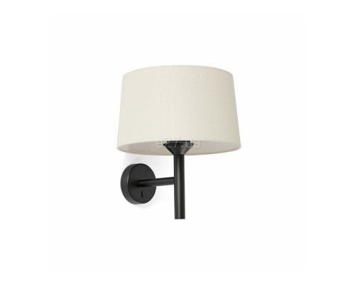 Бра Faro 20221-150 Windsor Wall Lamp Black Shade Linen 1xE27
