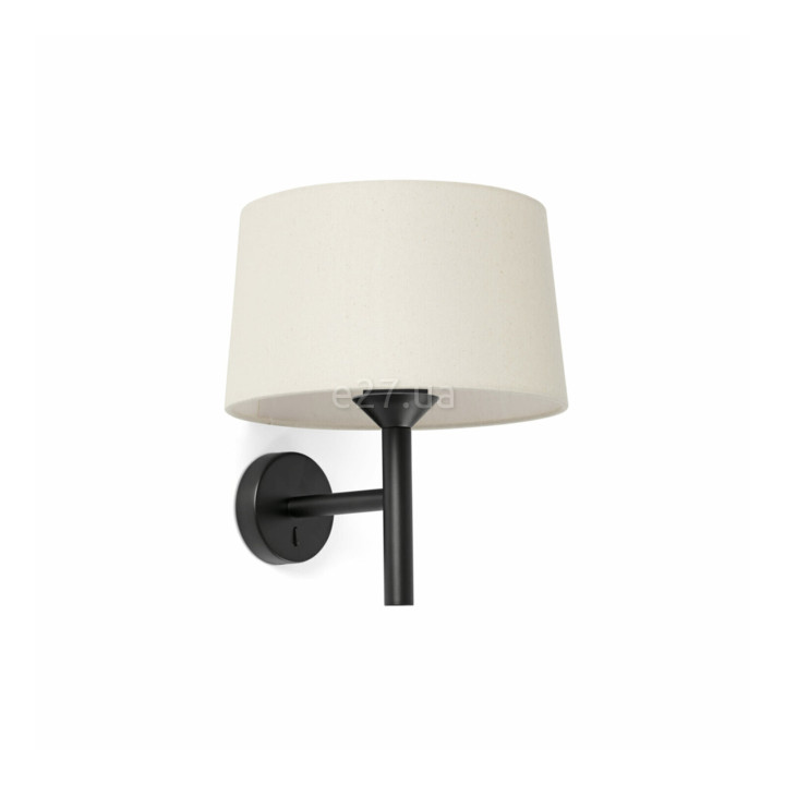 Бра Faro 20221-150 Windsor Wall Lamp Black Shade Linen 1xE27 · Faro · faro-20221-150