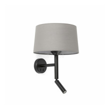 Бра Faro 20223-129 Windsor Wall Lamp Con Lector Black Scr. Gray 1xE27 · Faro · faro-20223-129