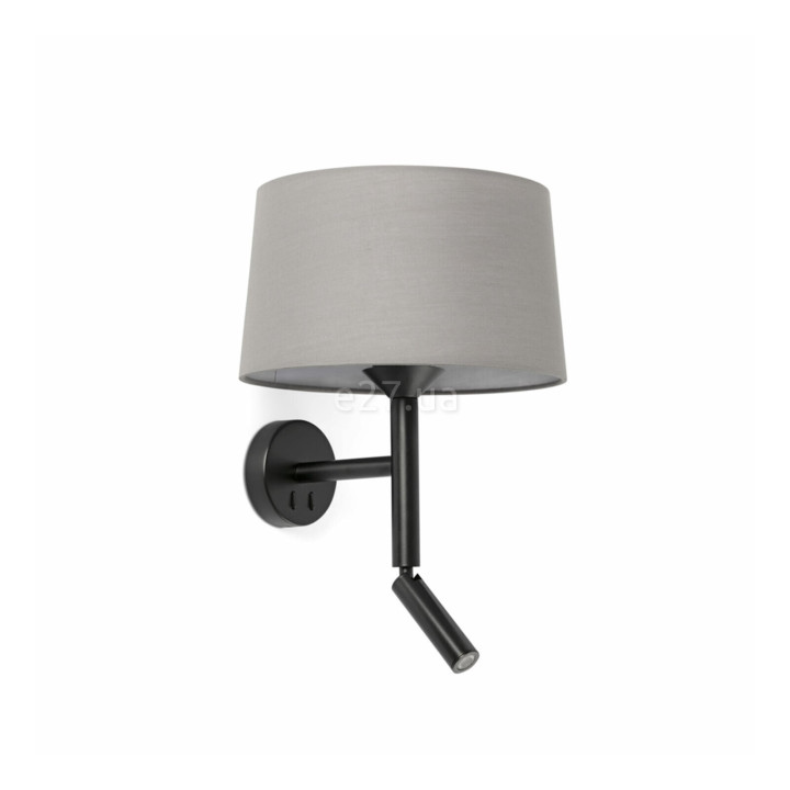 Бра Faro 20223-129 Windsor Wall Lamp Con Lector Black Scr. Gray 1xE27 · Faro · faro-20223-129