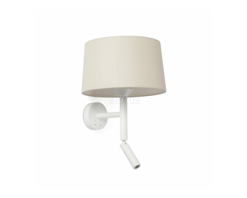 Бра Faro 20224-150 Windsor Wall Lamp Con Lector White Scr. Linen 1xE2