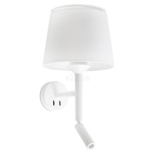 Бра Faro 20302-92 SAVOY White/white wall lamp with reader · Faro · faro-20302-92