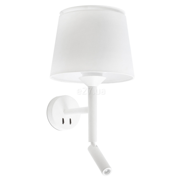 Бра Faro 20302-92 SAVOY White/white wall lamp with reader · Faro · faro-20302-92