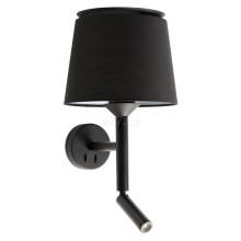 Бра Faro 20303-93 SAVOY Black/black wall lamp with reader · Faro · faro-20303-93