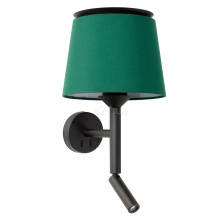 Бра Faro 20303-94 SAVOY Black/green wall lamp with reader · Faro · faro-20303-94