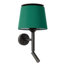 Бра Faro 20303-94 SAVOY Black/green wall lamp with reader
