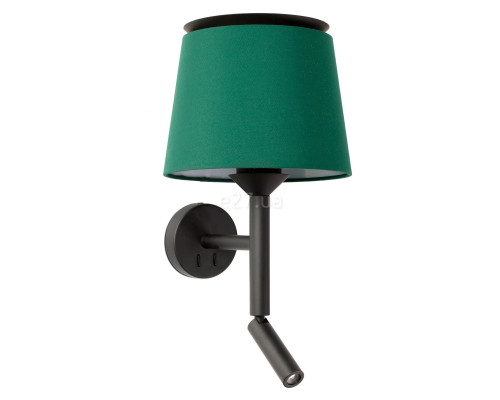 Бра Faro 20303-94 SAVOY Black/green wall lamp with reader