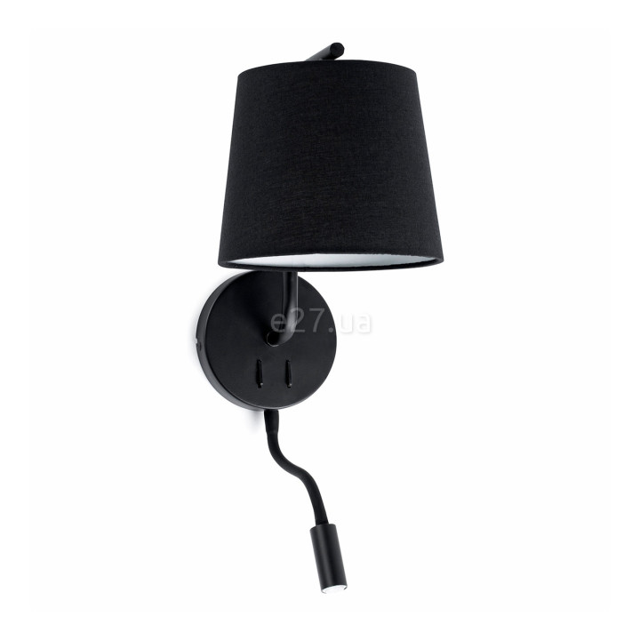 Бра Faro 29330 BERNI Black wall lamp with reader · Faro · faro-29330