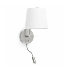 Бра Faro 29331 BERNI Satin nickel wall lamp with reader