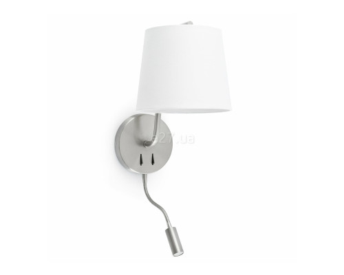 Бра Faro 29331 BERNI Satin nickel wall lamp with reader