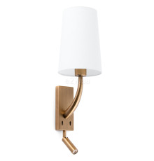 Бра Faro 29683-19 REM Old gold/white wall lamp with reader
