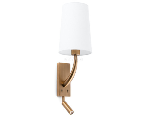 Бра Faro 29683-19 REM Old gold/white wall lamp with reader