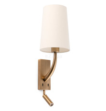 Бра Faro 29683-20 REM Old gold/beige wall lamp with reader