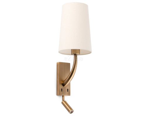 Бра Faro 29683-20 REM Old gold/beige wall lamp with reader