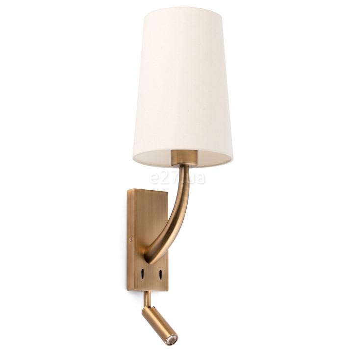 Бра Faro 29683-20 REM Old gold/beige wall lamp with reader · Faro · faro-29683-20