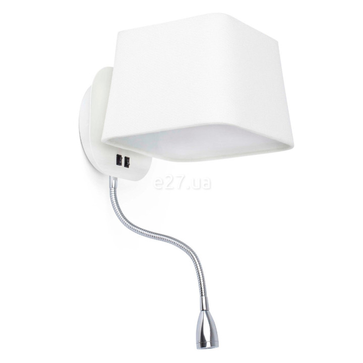 Бра Faro 29950 SWEET White reading wall lamp with reader · Faro · faro-29950