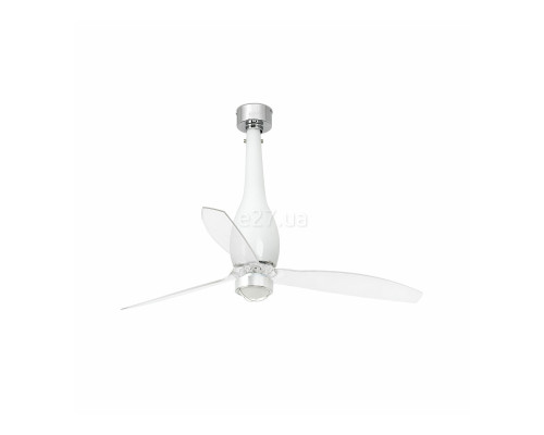 Люстра-вентилятор Faro 32000-9 ETERFAN M LED Shiny white/transparent fan DC, 16 Вт, 709 лм, 3000K