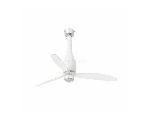 Люстра-вентилятор Faro 32001-9 ETERFAN M LED Matt white/transparent fan with DC motor, 16 Вт, 709 лм, 3000K