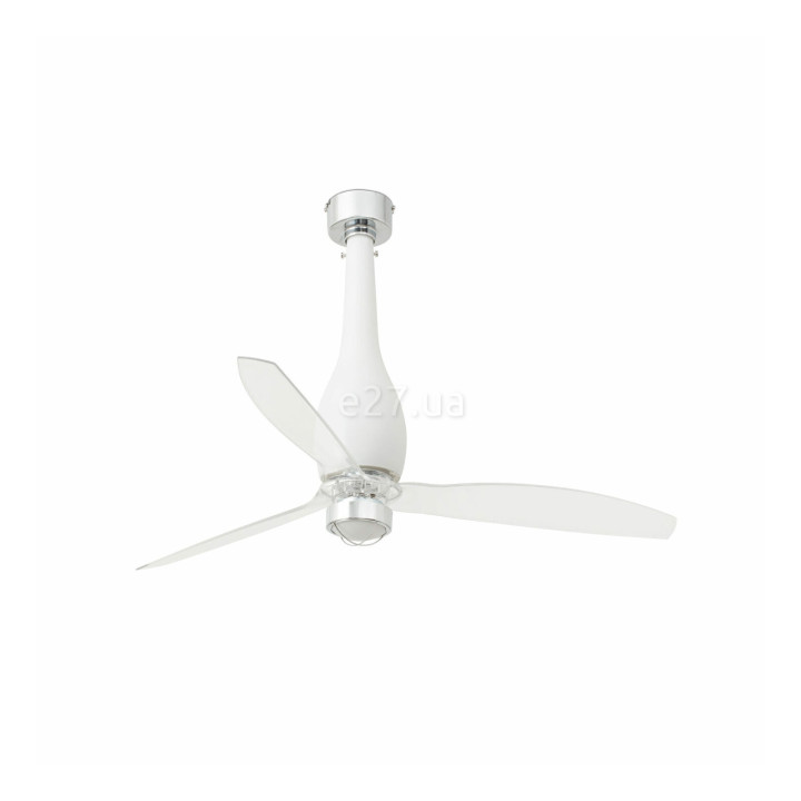 Люстра-вентилятор Faro 32001-9 ETERFAN M LED Matt white/transparent fan with DC motor, 16 Вт, 709 лм, 3000K · Faro · faro-32001-9