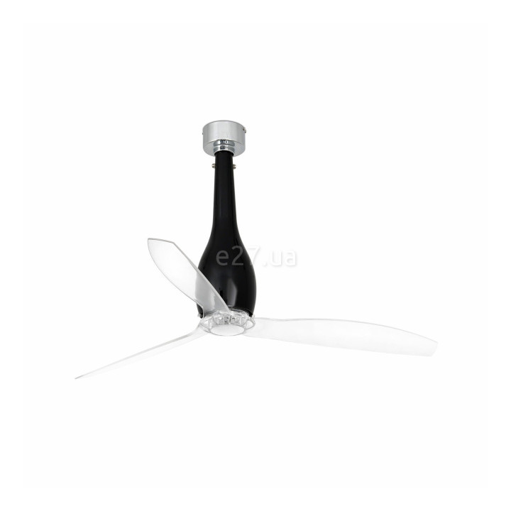 Стельовий вентилятор Faro 32002 ETERFAN M Shiny black/transparent fan with DC motor · Faro · faro-32002