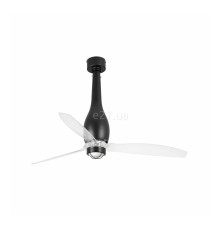 Люстра-вентилятор Faro 32003-10 ETERFAN M LED Matt black/transparent fan with DC motor, 16 Вт, 709 лм, 3000K