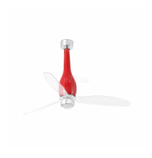 Люстра-вентилятор Faro 32005-9 ETERFAN M LED Shiny red/transparent fan with DC motor, 16 Вт, 709 лм, 3000K