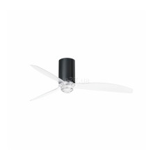 Люстра-вентилятор Faro 32040-10 MINI TUBE FAN M LED Shiny black/transparent FAN M LED with DC motor, 16 Вт, 709 лм, 3000K