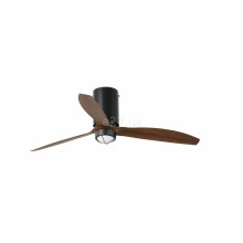 Люстра-вентилятор Faro 32042-10 MINI TUBE FAN M LED Matt black/wood DC motor, 16 Вт, 709 лм, 3000K · Faro · faro-32042-10