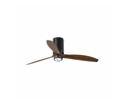 Люстра-вентилятор Faro 32042-10 MINI TUBE FAN M LED Matt black/wood DC motor, 16 Вт, 709 лм, 3000K