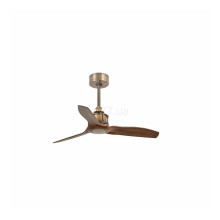 Стельовий вентилятор Faro 33428 JUST FAN XS Old gold/wood fan 81cm · Faro · faro-33428