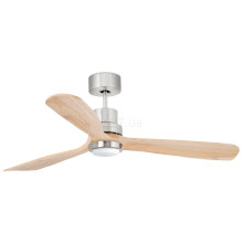 Люстра-вентилятор Faro 33560DC LANTAU L LED Matt nickel/pine fan with DC motor, 15 Вт, 900 лм, 3000K · Faro · faro-33560dc