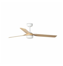 Люстра-вентилятор Faro 33816-20 PUNT M LED White/light wood fan with DC motor, 18 Вт, 1300 лм, 3000-4000-6500K