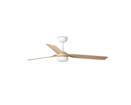 Люстра-вентилятор Faro 33816-20 PUNT M LED White/light wood fan with DC motor, 18 Вт, 1300 лм, 3000-4000-6500K