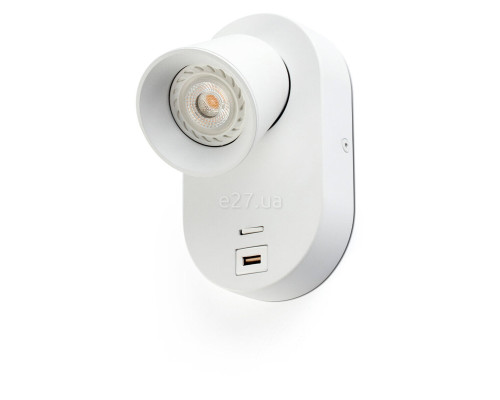 Спот Faro 40135 CORB White table lamp GU10+USB