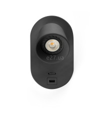 Спот Faro 40136N Corb W/Lamp Black Gu10 + USB C