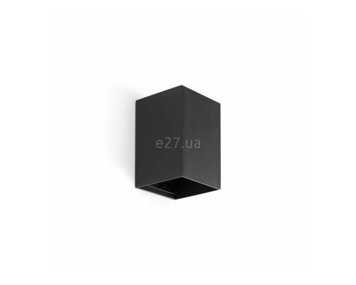 Настінний світильник Faro 40531 Lune Smooth Black Square Wall Light 1xgu10