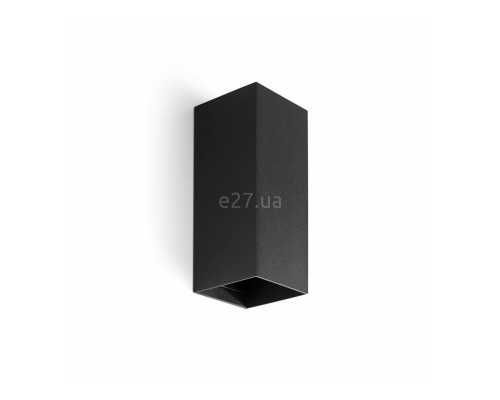 Настінний світильник Faro 40547 Lune Smooth Black Squared Wall Light 2xgu10