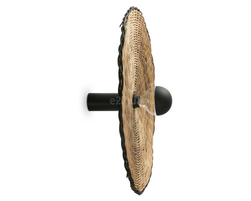 Бра Faro 62174-69 Costas 600 H140 Black/rattan wall/ceiling lamp